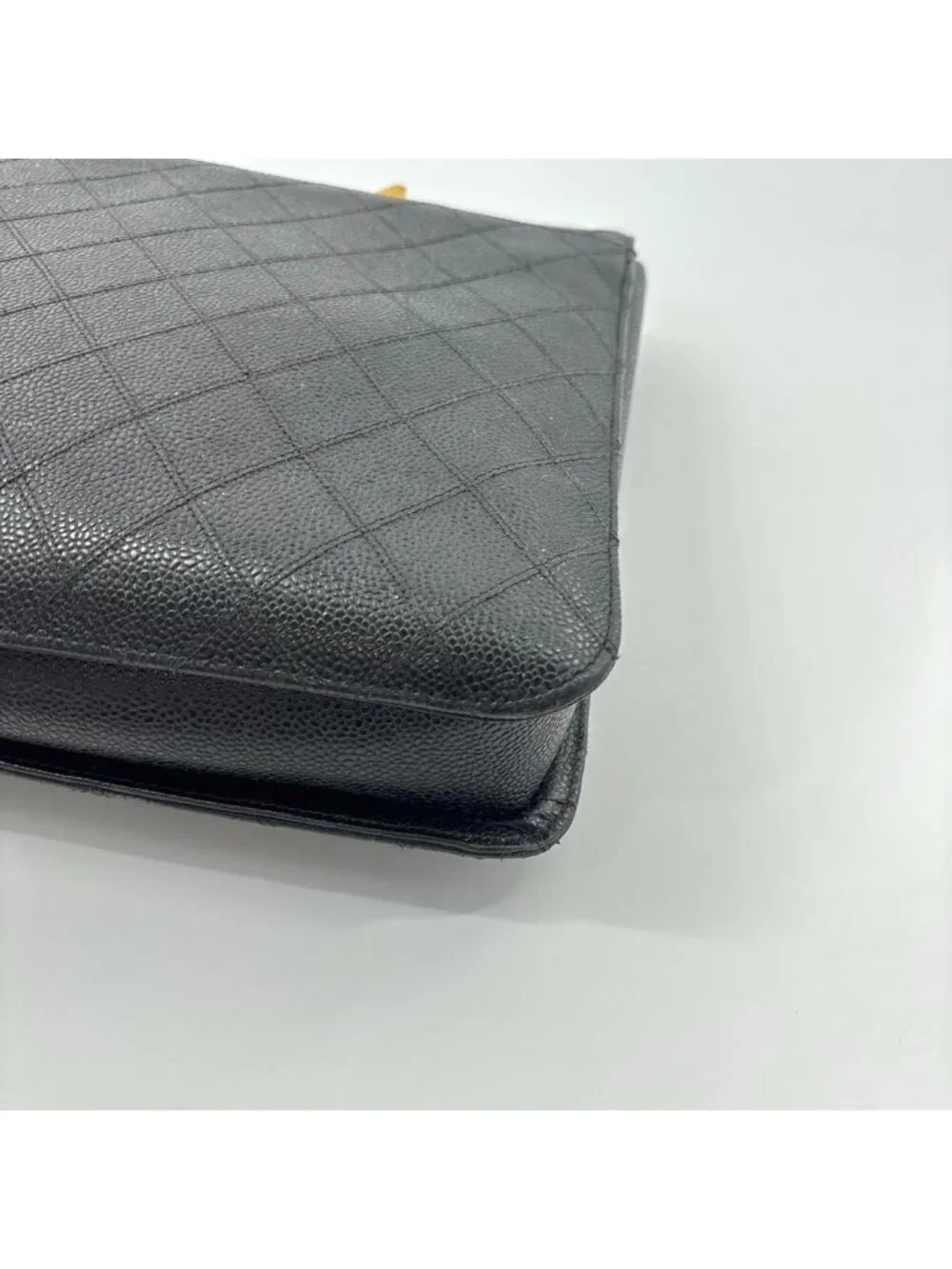 Chanel Bicolor Caviar Leather Business Briefcase Black